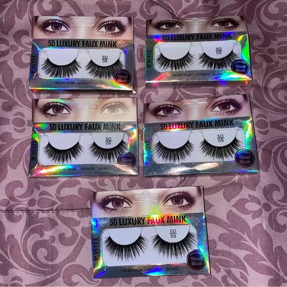 5 pack T&T Pastee Collection 5D Faux Mink Lashes - Picture 1 of 6